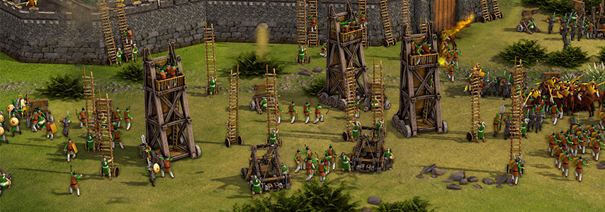 Cerco em mapa de Stronghold: Warlords