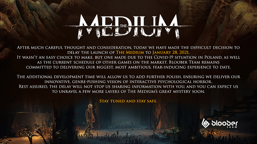 Aumento de casos do COVID-19 e lançamento de Cyberpunk 2077 são listados como os principais motivos para o adiamento de "The Medium".
